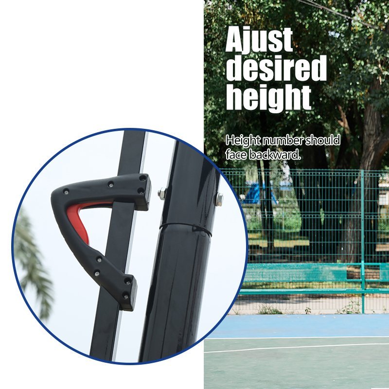 TotheCORE Basketball Stand 7.55-10.00 Ft Adjustable Portable Basketball Hoop & Goal PC Backplate, Large Base & Wheels