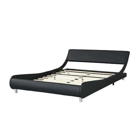 Faux Leather Upholstered Platform Bed Frame With LED Lighting With Remote Control And APP