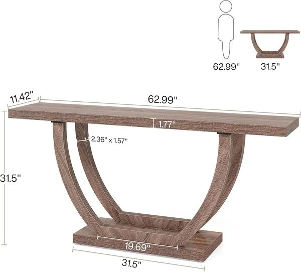 Console Table U Shaped Farmhouse Vintage Classic Decor