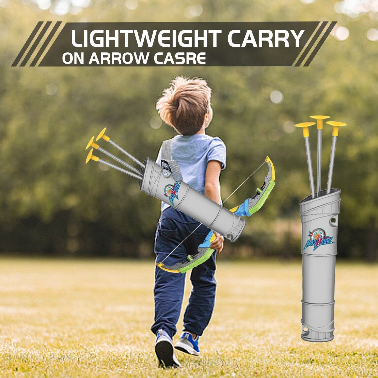 Bow & Arrow Toy Set, LED-lit Archery Toy,10 Suction Cup Arrows, Targets And Arrow Holders, Indoor And Outdoor Children's Toys Suitable For Boys And Girls.Logistics Is Randomly Sent By UPS,USPS,FEdex