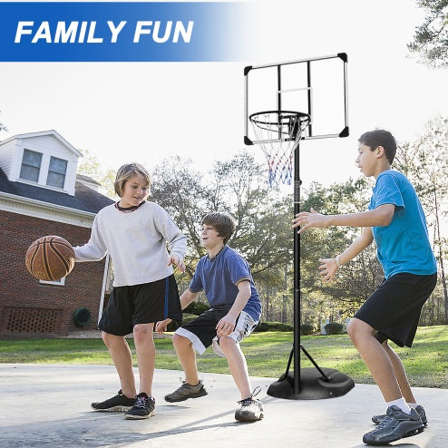 Portable Basketball Hoop System Stand Height Adjustable 7.5ft - 9.2ft With 32 Inch Backboard And Wheels For Youth Adults Indoor Outdoor Basketball Goal