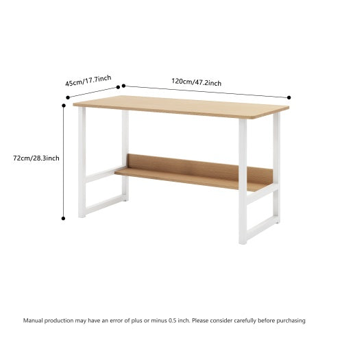 Wooden Computer Desk With Storage Rack