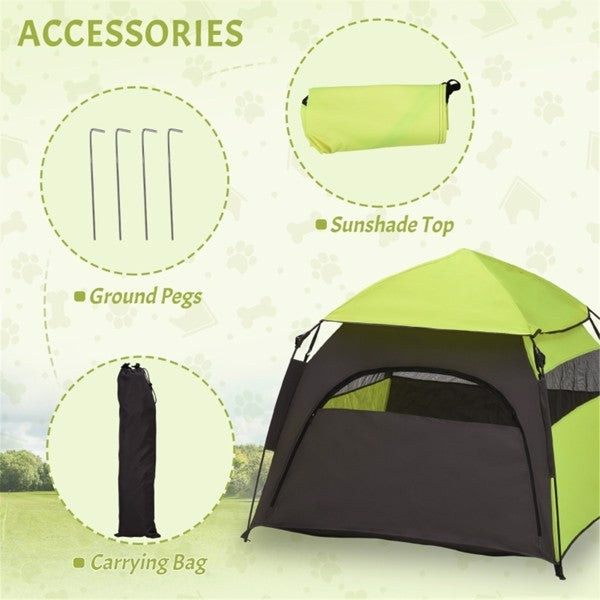 Green Pet Camping Tent