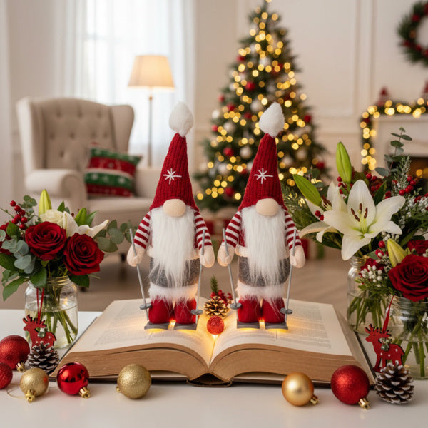 2PCS Set Christmas Gnomes Holiday Decor Cute Tabletop Ornaments For Party Gifts & Home Display FBA Shipment