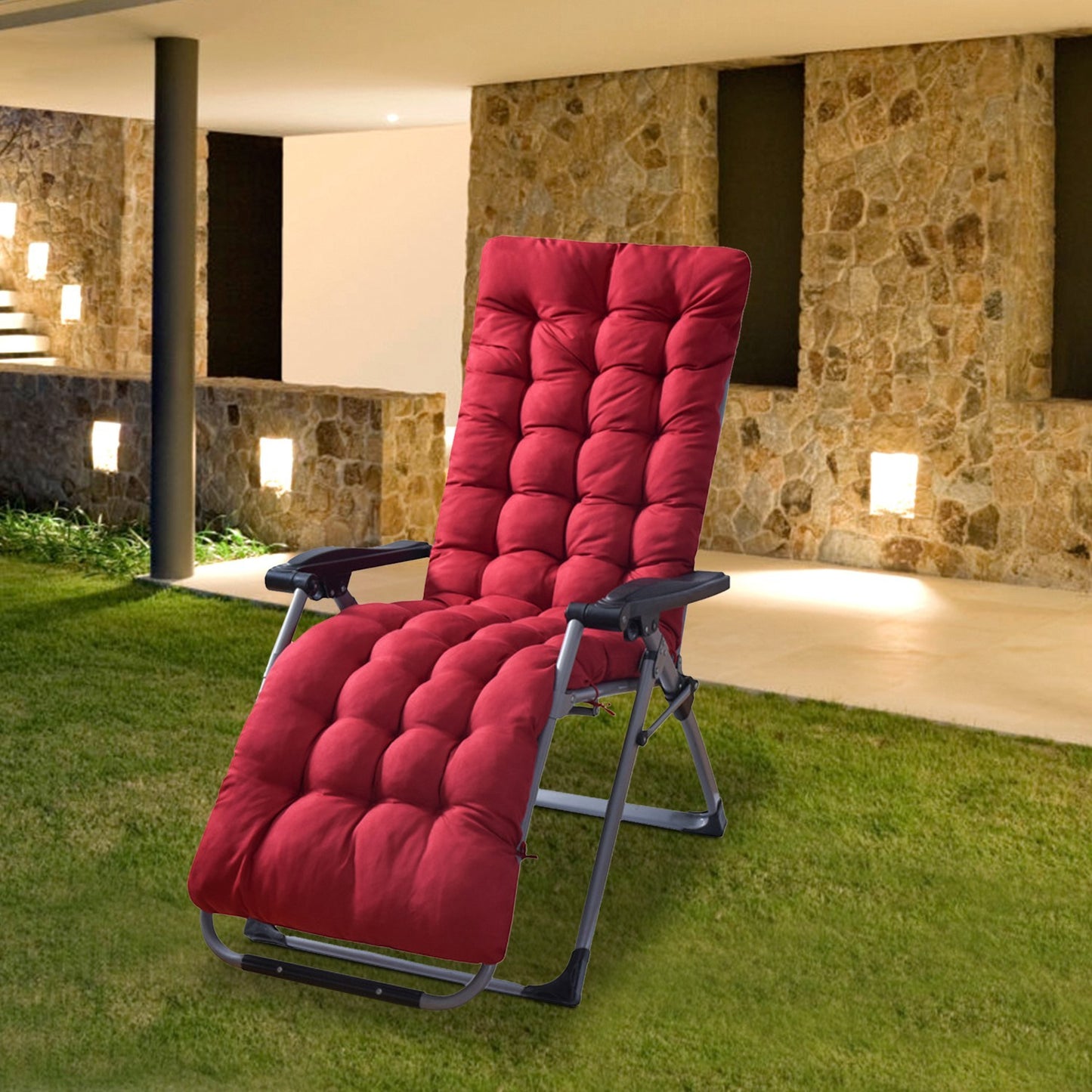 67x22in OR 71x22in Size Options Chaise Lounger Cushion Recliner Rocking Chair Sofa Mat Deck Chair Cushion