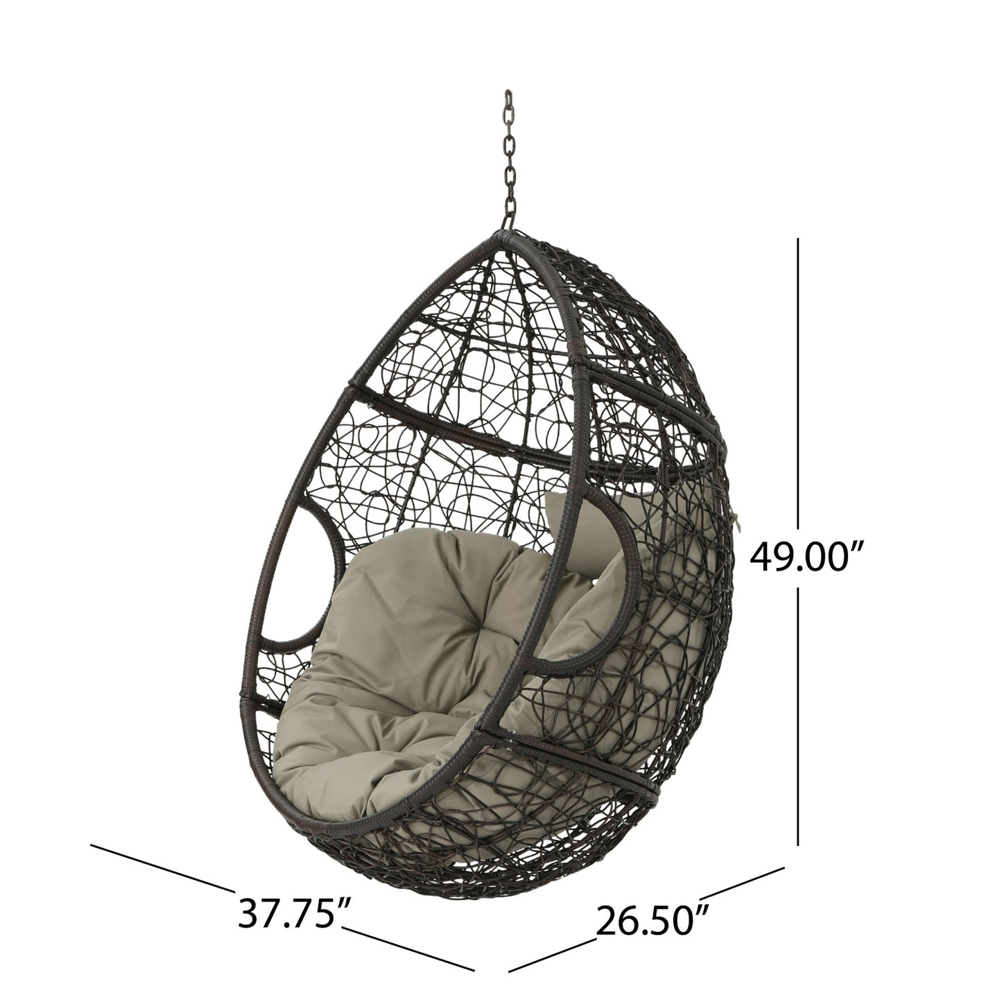 KYLIE HANGING BASKET BROWN Only Basket , NOT Include A Hanging Stand