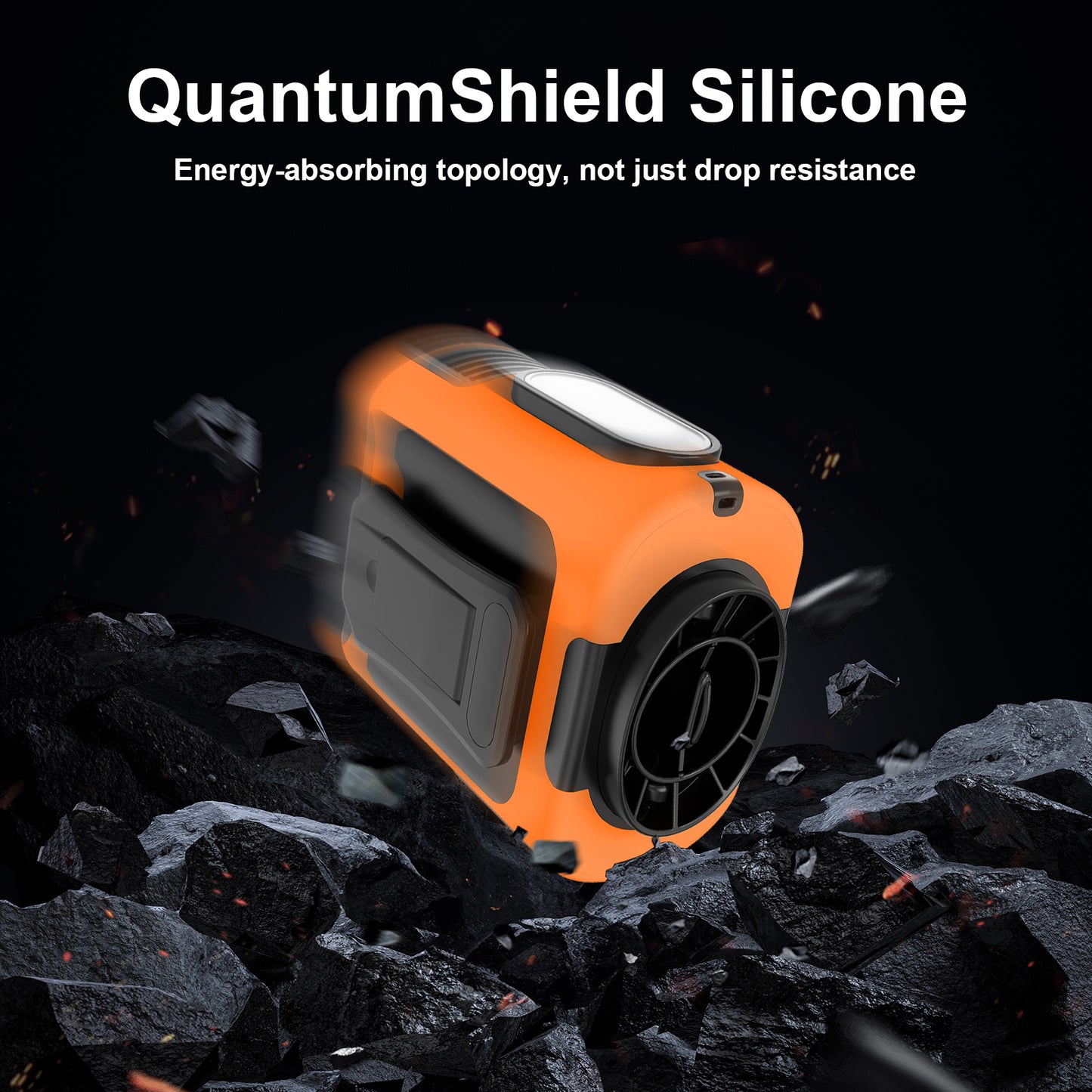 16, 000 Rpm 10000mAh Portable Waist Fan, Clip On Wearable Belt Personal Fan, Rechargeable Battery Powered, With 5 Speed Levels And A Flashlight, Suitable For Outdoor Camping And Traveling Orange