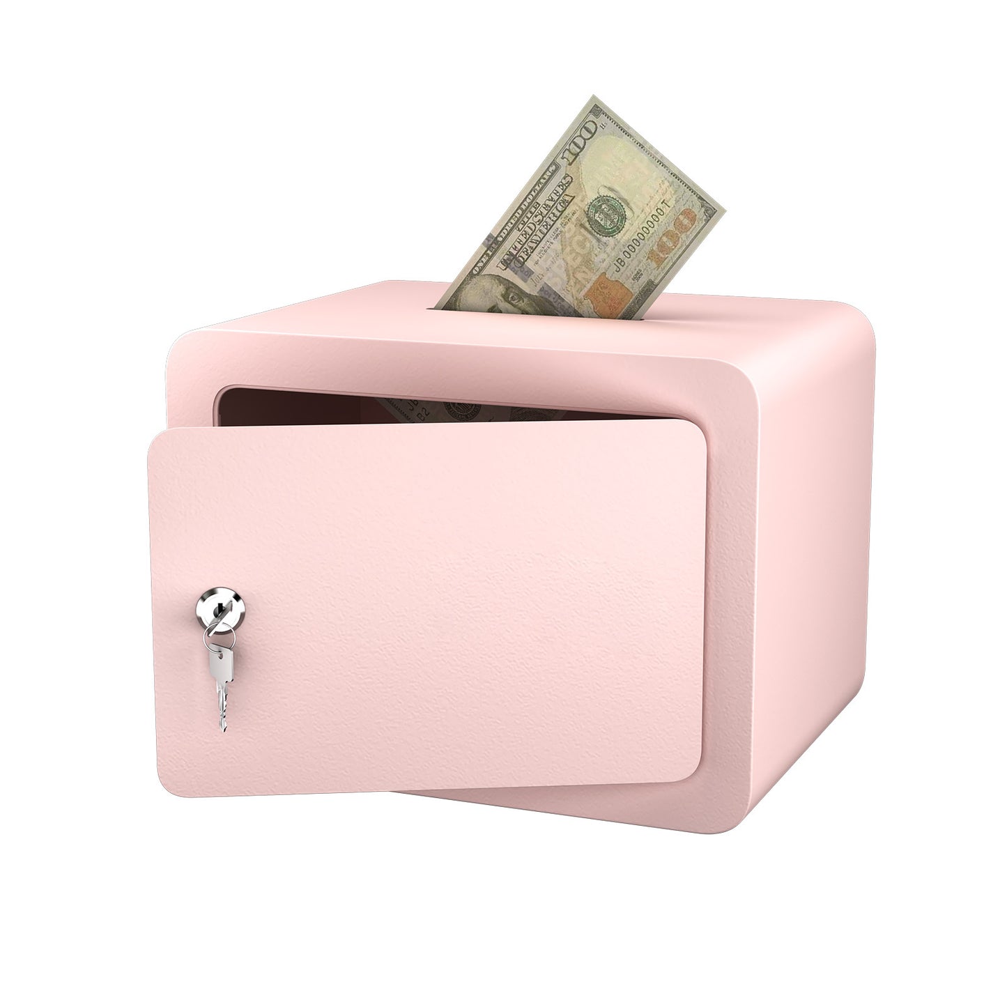 Secure Safe With Key And Password Money Home Safe, 0.23 Cubic Feet Small Safe, Mini Storage Cabinet, Suitable For Home Use, Can Store Money, Documents, And Valuable Items