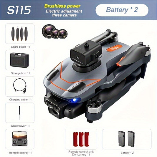 Rc Drones With Camera For Adults Obstacle Avoidance Mini Drone With Altitude Hold Mode, Optical flow Positioning Brushless Motor FPV Drone Rc Quadcopter Fpv Drone For Kids 8-12 Remote Control Toys Cool