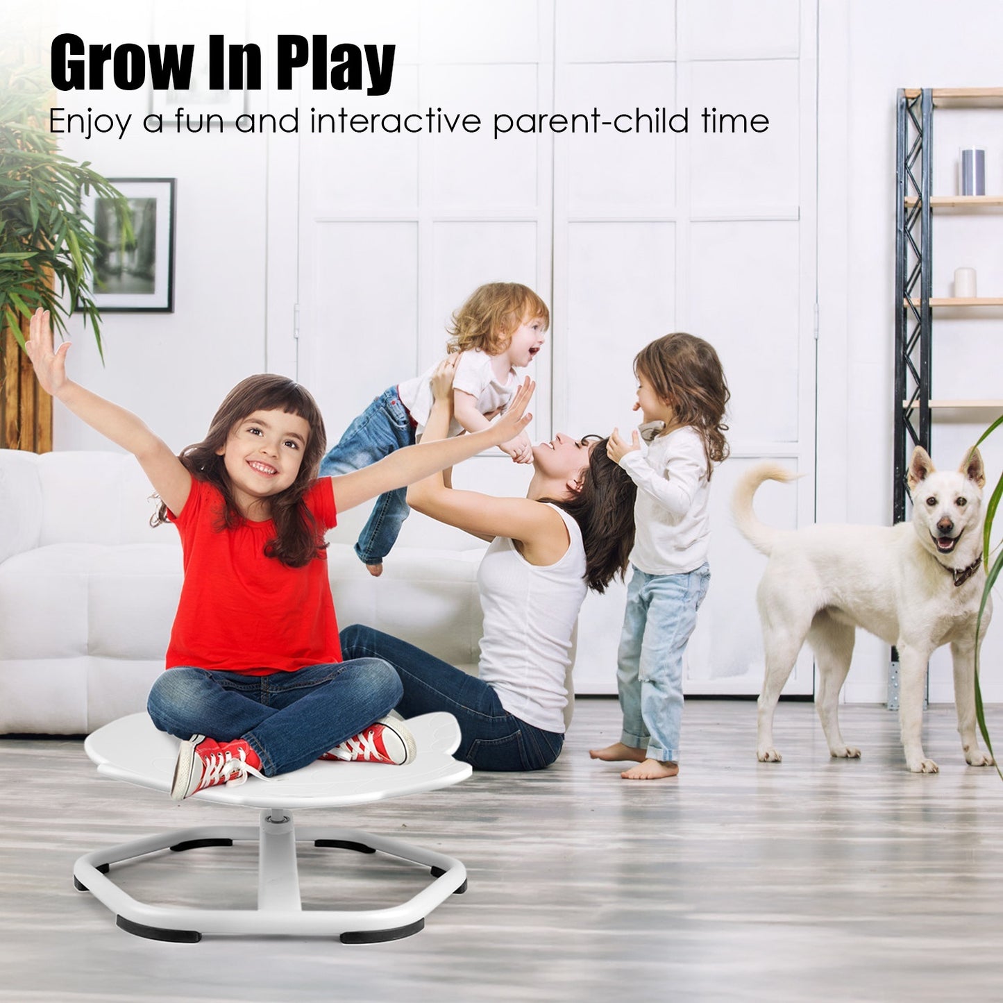 1Pc Kids Spinning Chair Autism Sensory Swivel Chair Balancing Seat Toy Rotation Chair For Autistic Kids Train Body Coordination Relieve Motion Sickness For Over 3 Years Old Kids