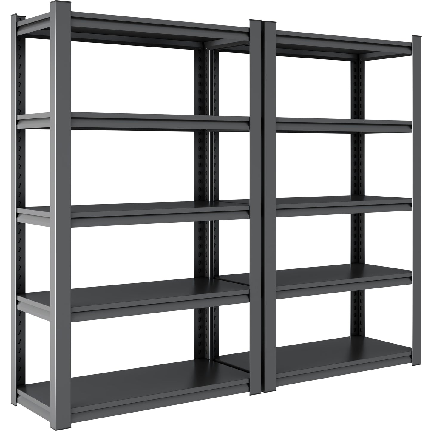 5 Tier Metal Shelves For Storage Garage Shelving 2000LBS Heavy Duty Storage Shelves Adjustable Garage Shelf Industrial Shelving Unit Storage Utility Rack,Black
