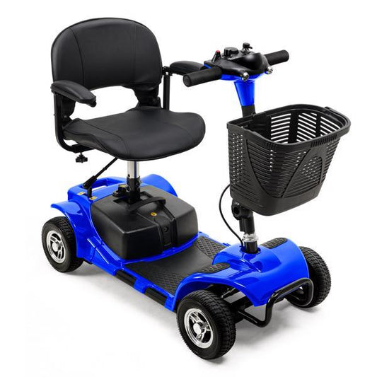 Foldable 4-Wheel Mobile Scooter With Basket And Extended Battery
