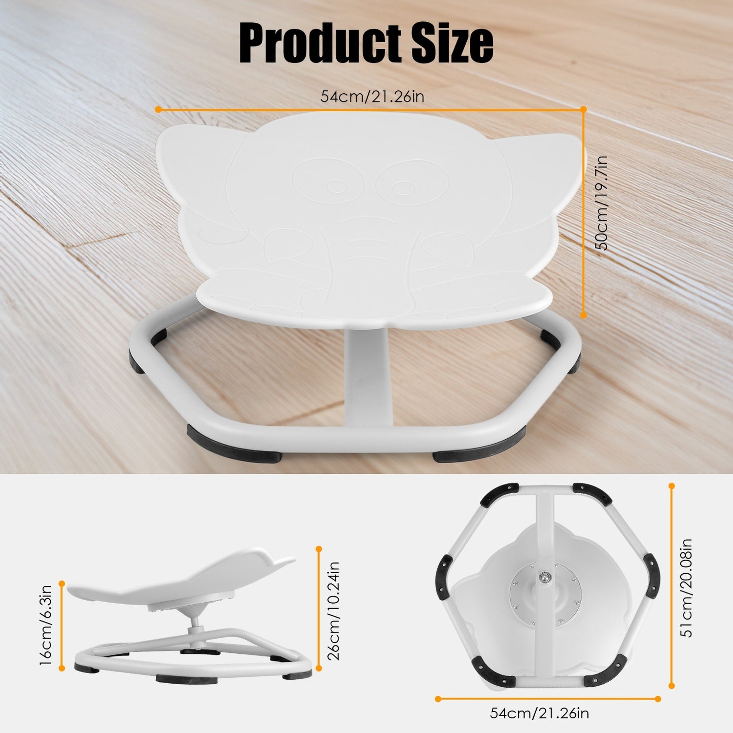 1Pc Kids Spinning Chair Autism Sensory Swivel Chair Balancing Seat Toy Rotation Chair For Autistic Kids Train Body Coordination Relieve Motion Sickness For Over 3 Years Old Kids