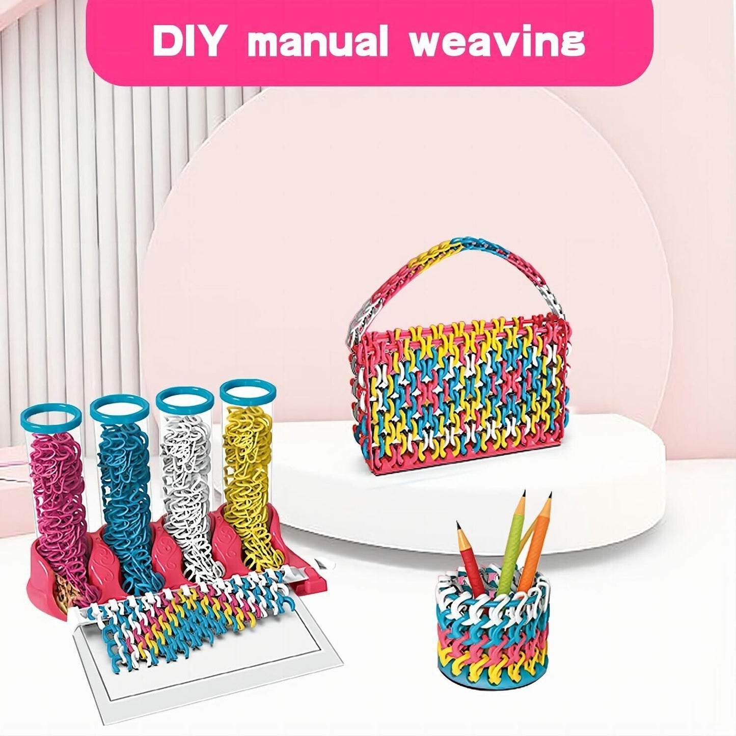 DIY Toys Puzzle Creative Ribbon Woven Hand Ropes Jewelry Making For Children Toy, Girls Kids Toy Gifts