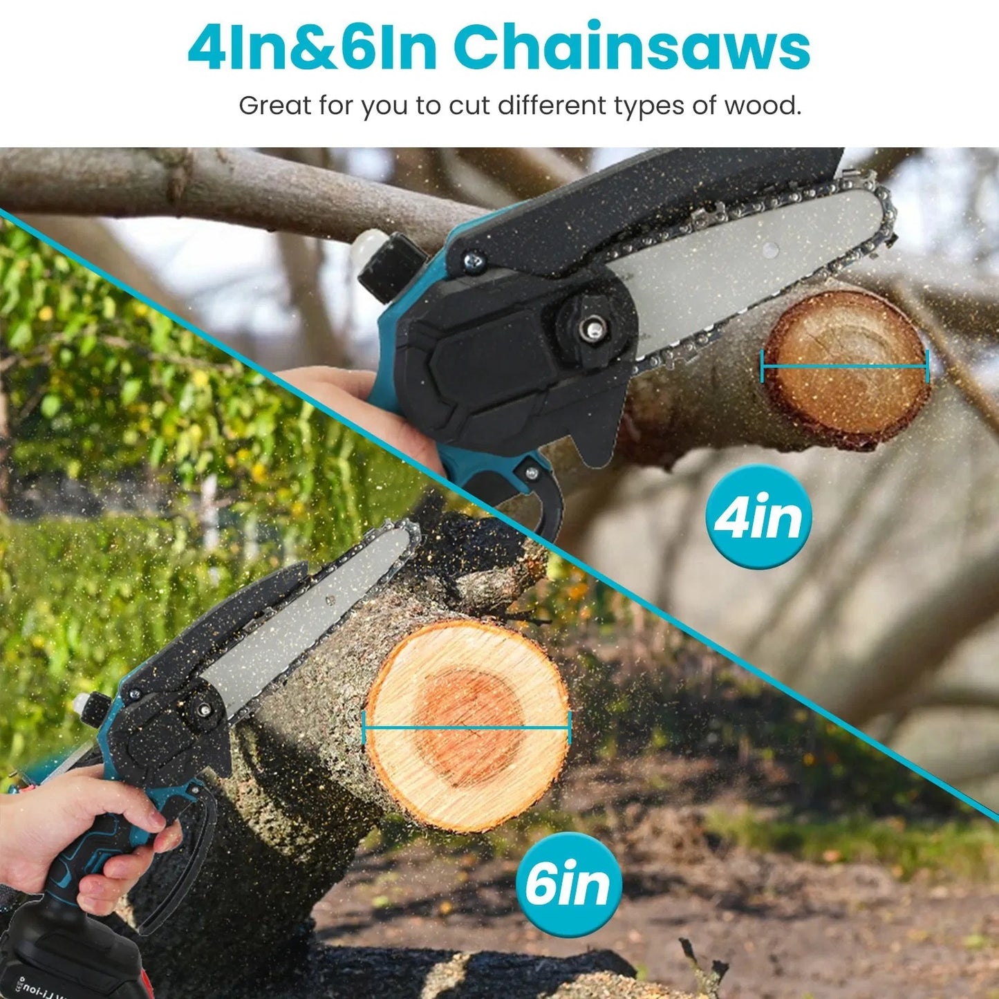 4-in-1 Pole Pruning Shears, Electric Pruning Shears & Pole Saws For Tree Trimming With 7 Adjustable Head Angles,Cordless Pole Shears And Battery Pole Saw With 2Pcs 3000mAh Rechargeable Batteries