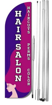 Hair Salon Hair Cuts Perms & Color Windless Flag For Advertising