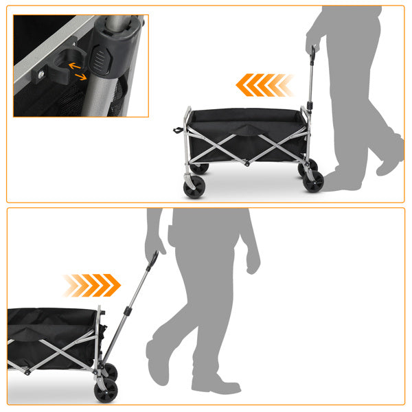 Silver Frame Oxford Cloth Garden Folding Cart