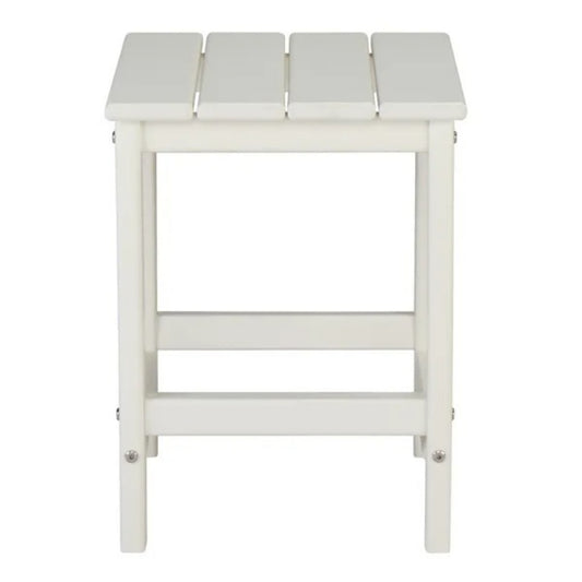 Single Layer Square HDPE Side Table White