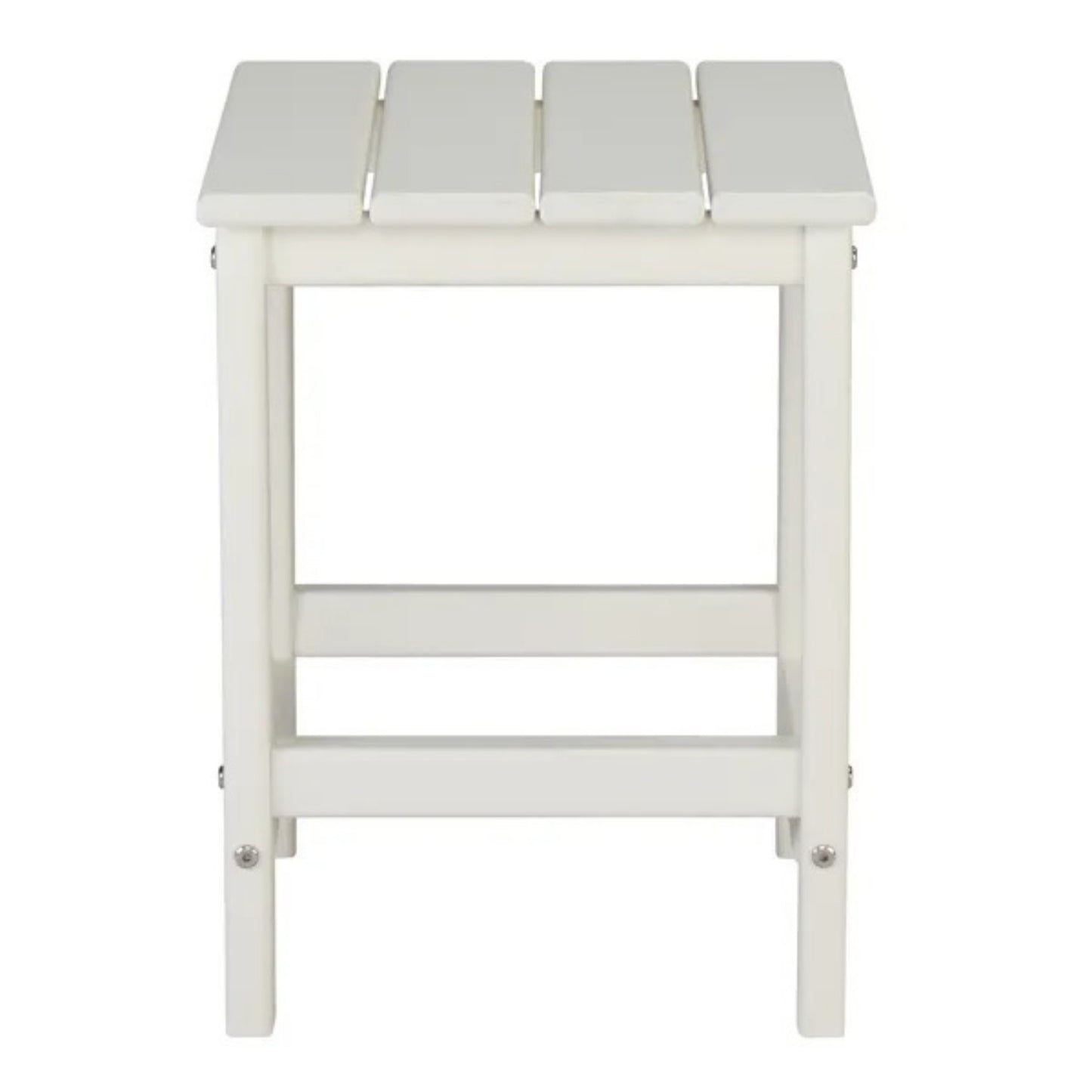 Single Layer Square HDPE Side Table White