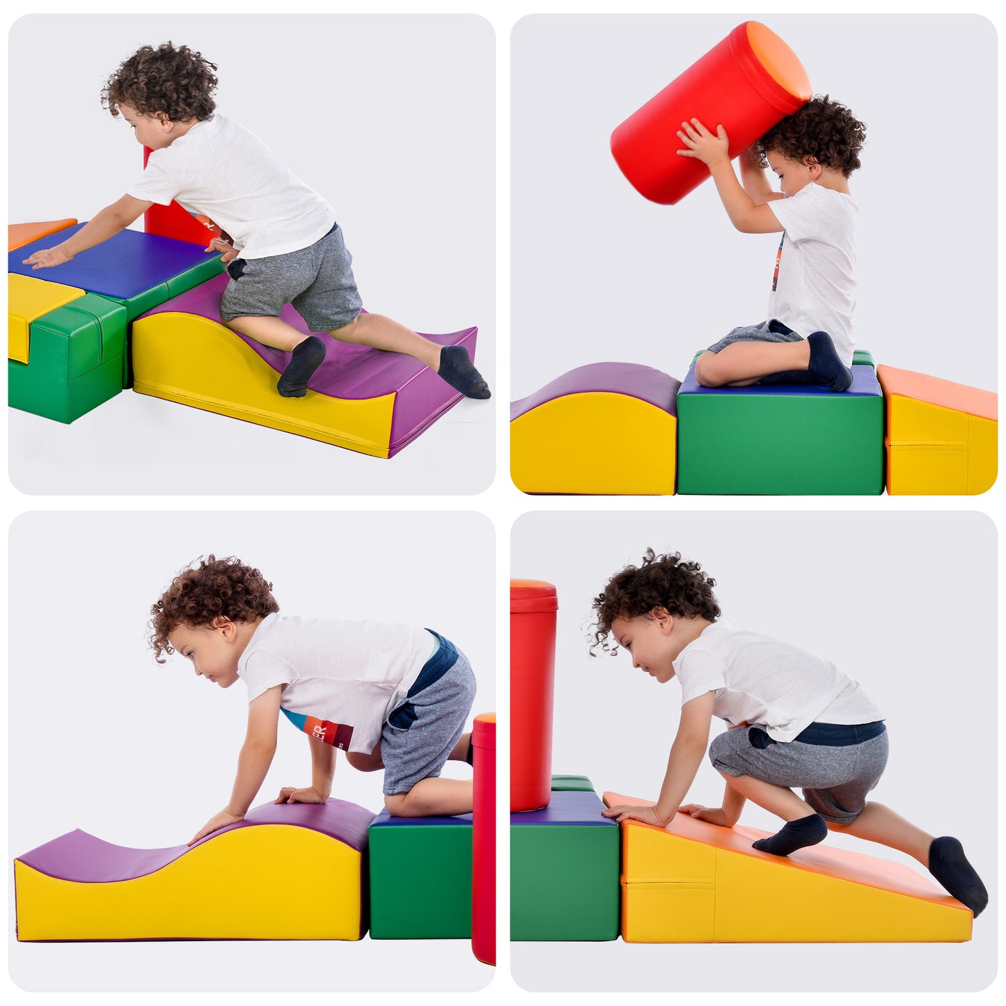 Colourful Soft Crawl And Crawl Foam Playset 6-in-1