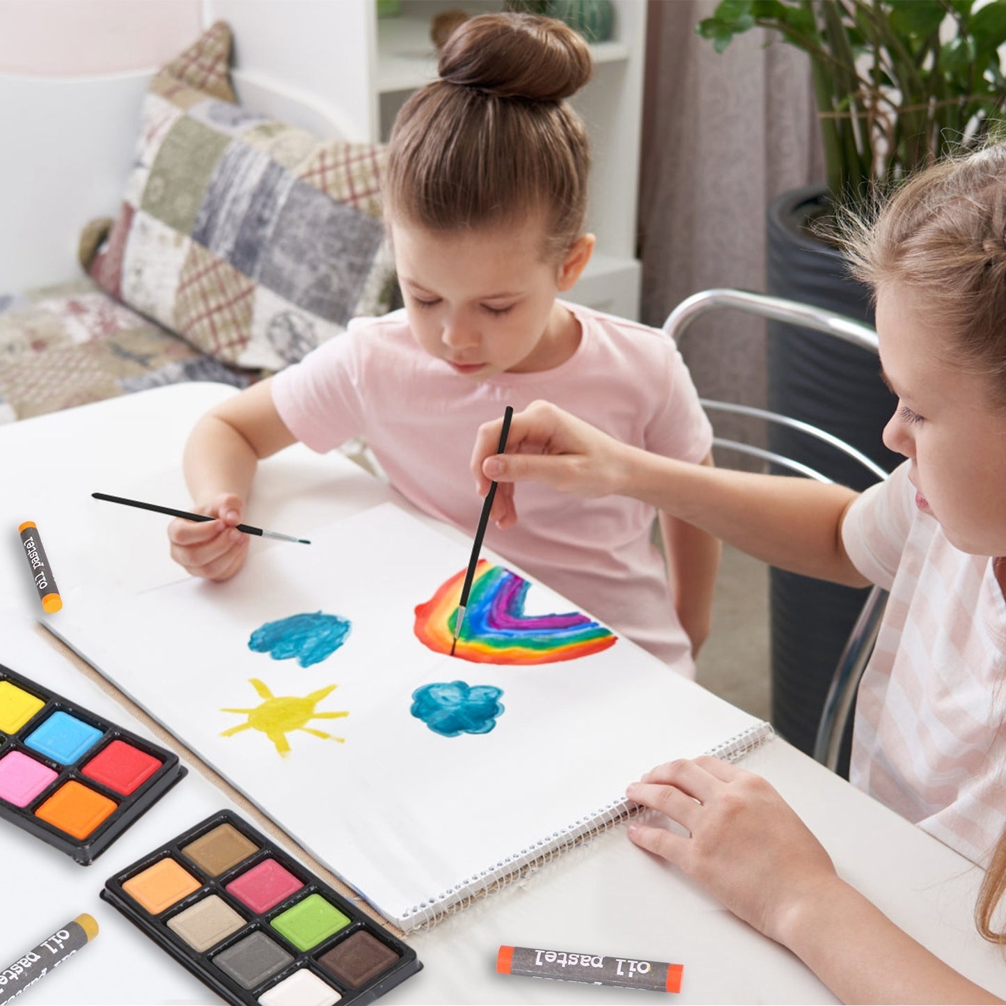 140Pcs Art Supplies With Colored Pencils Oil Pastels Crayons, Watercolor Cakes Brushes Sharpener Eraser In Elegant Wooden Box Professional Art Kit For Kids Adults Beginners Pros