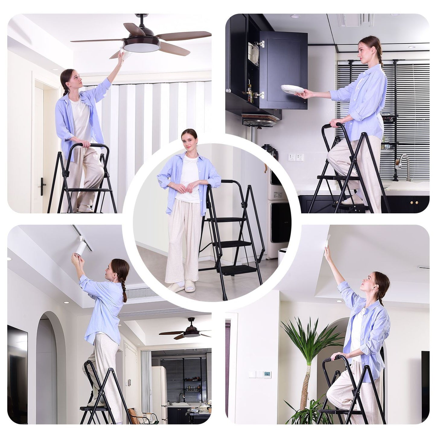 Metal-plastic Folding Stepladder