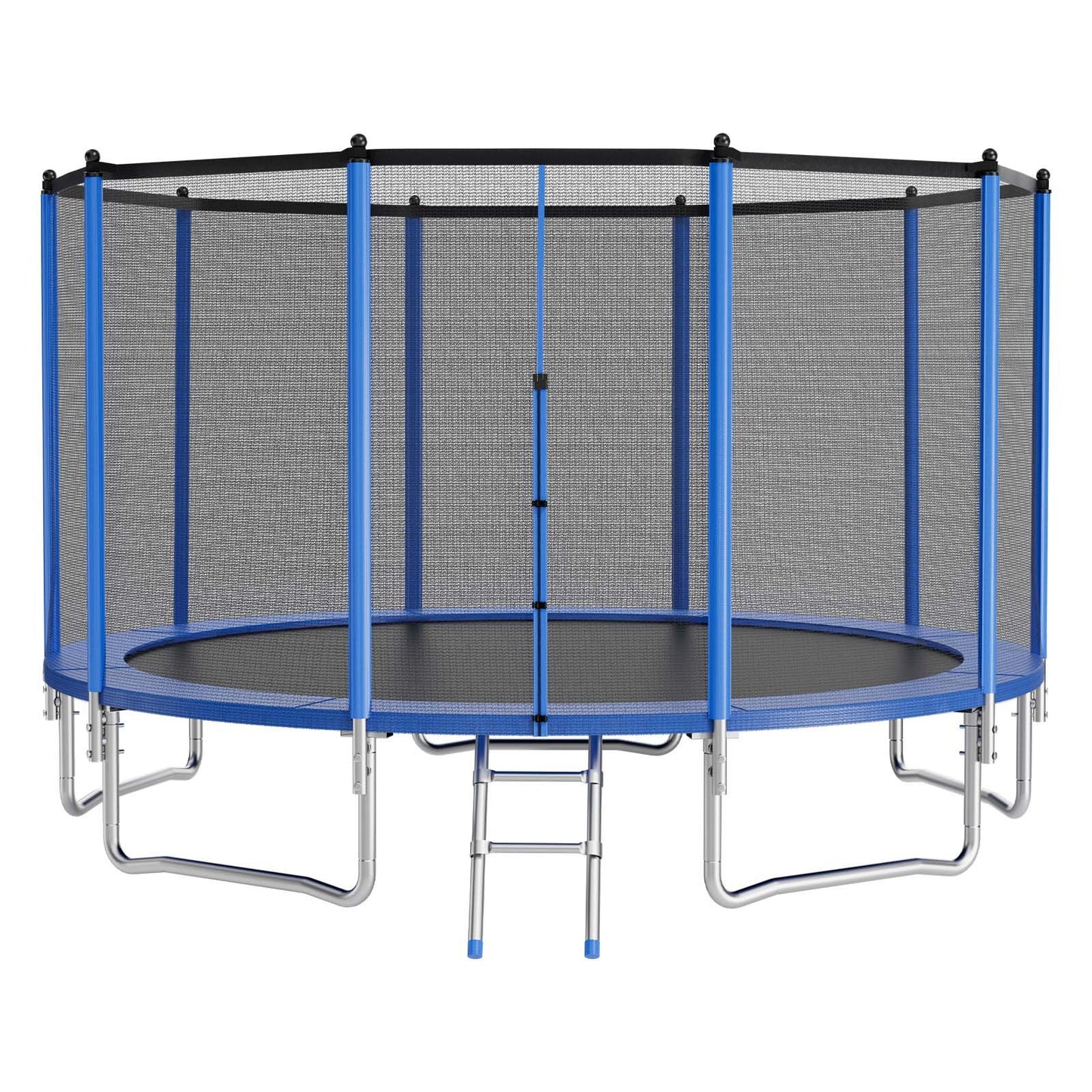 Outdoor Trampoline, 15FT Round Recreational Trampoline With Enclosure Net, ASTM Approved, Heavy Duty Trampolines, Max 470 Lbs Weight Capacity, Anti-Rust Backyard Trampolines For Kids & Adults