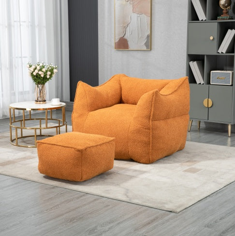 COOLMORE Bean Bag Chair Lazy Sofa Footstool Durable Comfort Lounger High Back Bean Bag Chair Couch For Adults And Kids, Indoor  Outdoor
