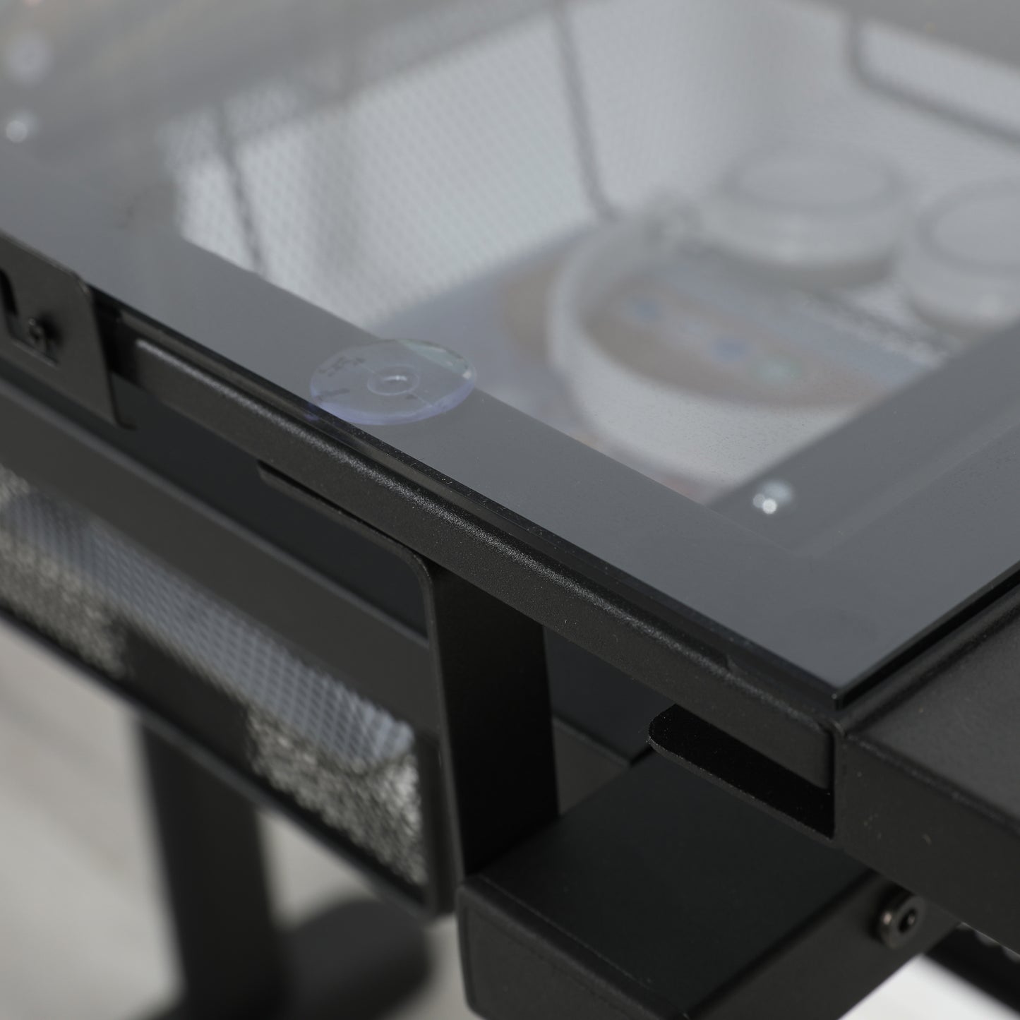 Hand Crank Adjustable Drafting Table Drawing Desk With 2 Metal Drawers  BLACK WITH STOOL