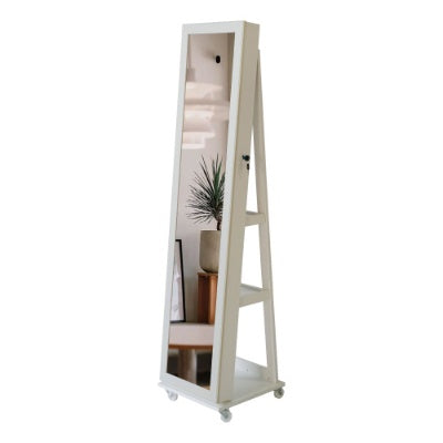 Full Length Mirror 360 Swivel Jewelry Cabinet