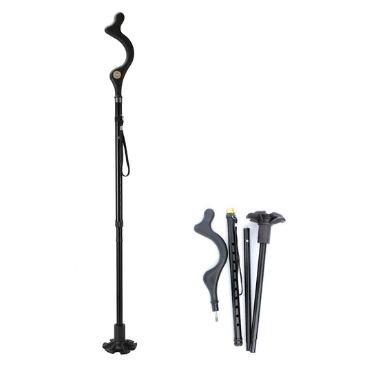 1Pc Posture Walking Cane For Men Women Old People Collapsible Walking Cane Heavy Duty Walking Stick With 10 Adjustable Heights For Hiking