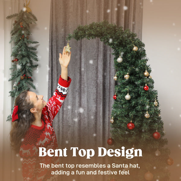 Christmas Tree Bent Top Mimics Santa Hat