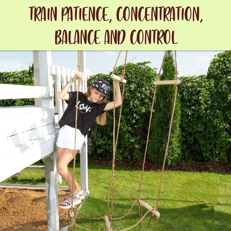 Rickety Bridge Rope Ladder Slack Line Accessories Obstacle Course Accessories For Warrior Training Rope Bridge Skip For Kids