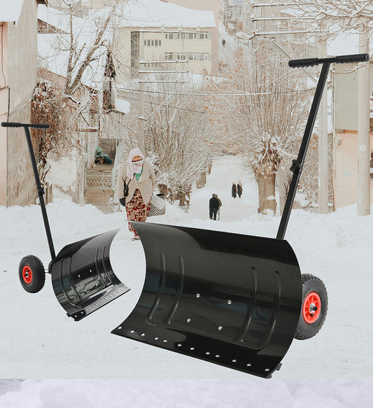 Black, Padded Adjustable Angle Handle Snow Removal Tool For Snow Ploughers