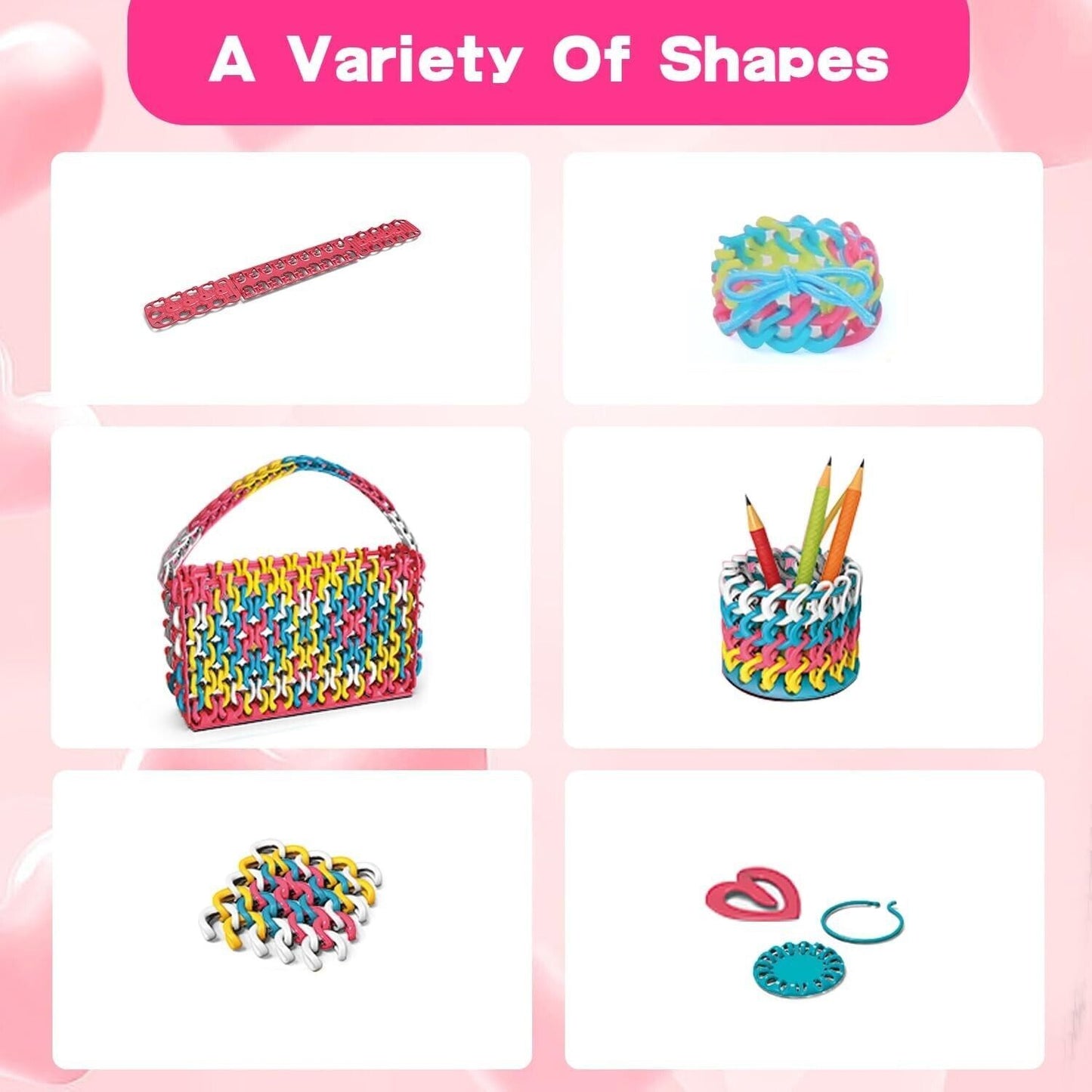 DIY Toys Puzzle Creative Ribbon Woven Hand Ropes Jewelry Making For Children Toy, Girls Kids Toy Gifts