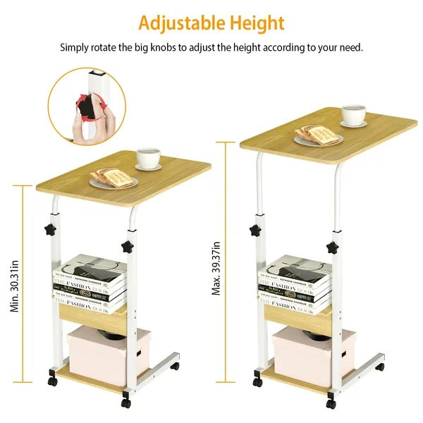 C Side Table Laptop Table Small Slim Snack Side Table For Couch Bed Sofa For Small Spaces Living Room Bedroom