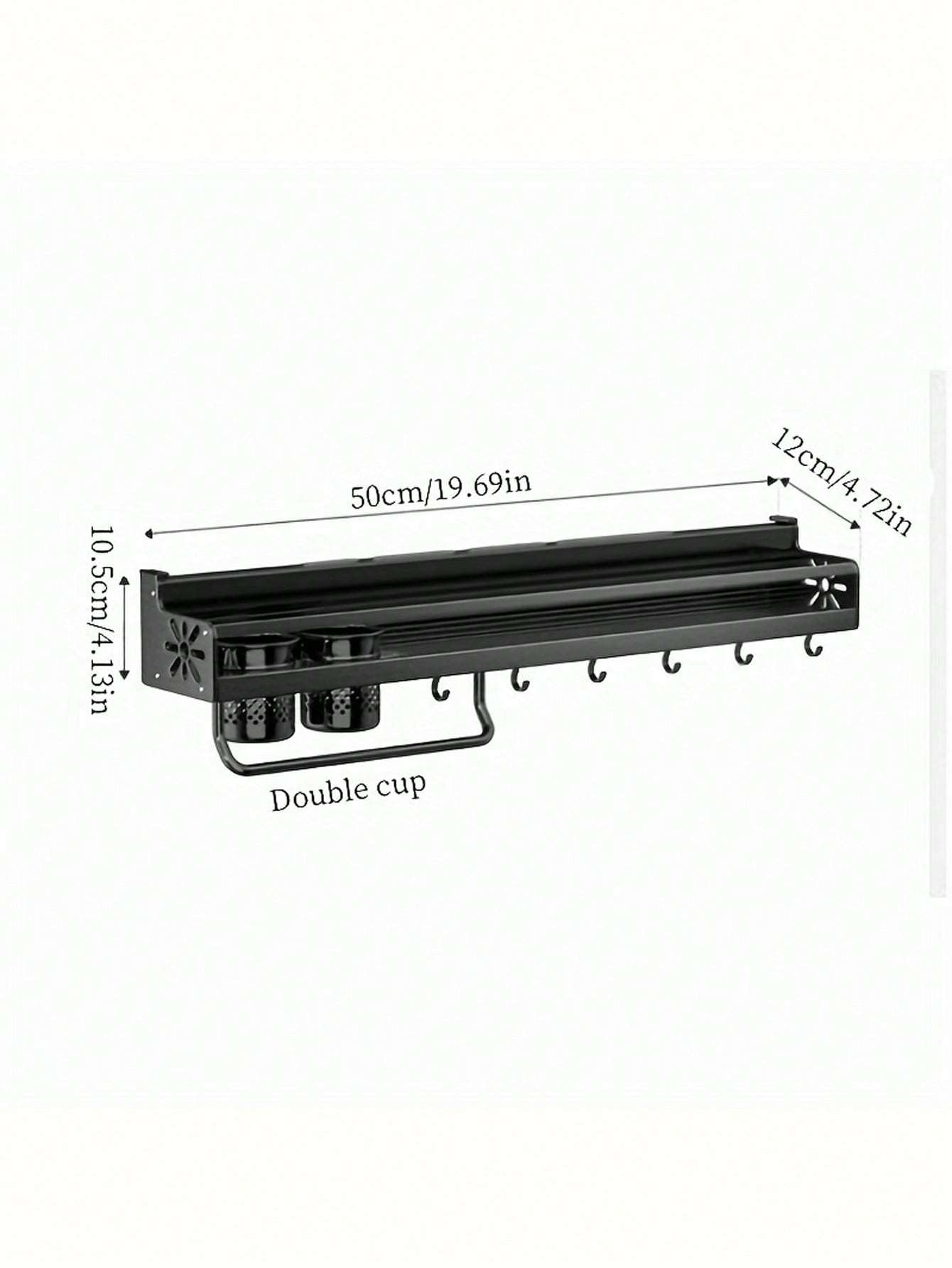 Wall-mounted Space-saving Kitchen Shelf, Non-penetrating Kitchen Wall-mounted Multi-functional Household Storage Rack