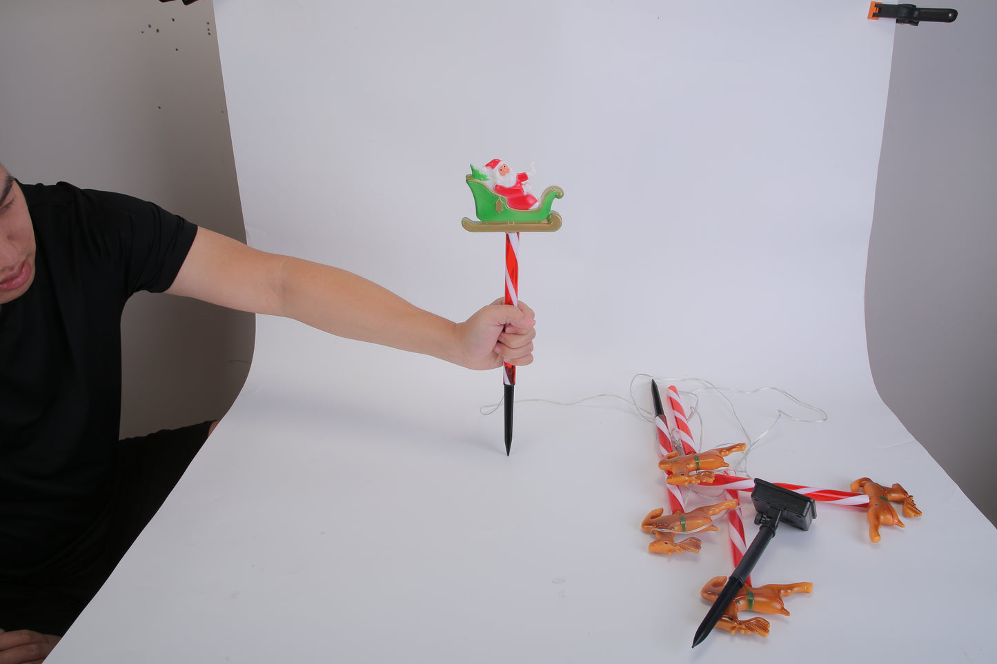 Deer Or Tree Options 5Packs Christmas Outdoor Pathway Light With 8 Modes IP44 Waterproof Xmas Decoration Stake Light Tree Candy Light For Garden Lawn Porch Yard Driveway