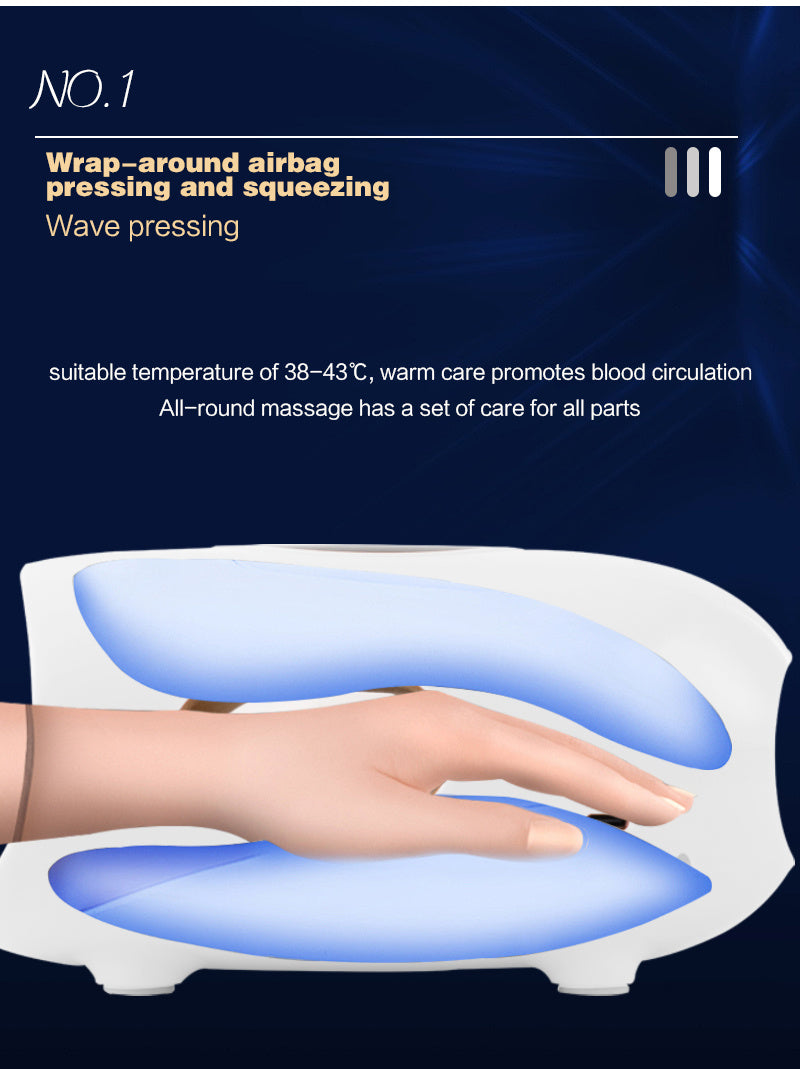 Smart Hand Massager With Heat Therapy - 5 Intensity Levels & 3 Massage Modes, Rechargeable Pain Relief For Arthritis & Carpal Tunnel, Portable Finger Joint Massager, USB-C Charging, 15 Min Auto Shut-o