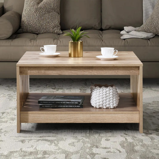 31.5 In. Black Oak Square Wood Coffee Table
