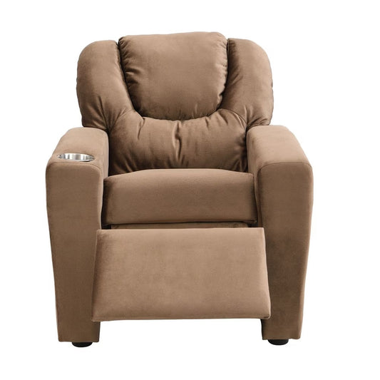 Kids Upholstered Recliner Couch With One Cup Holder