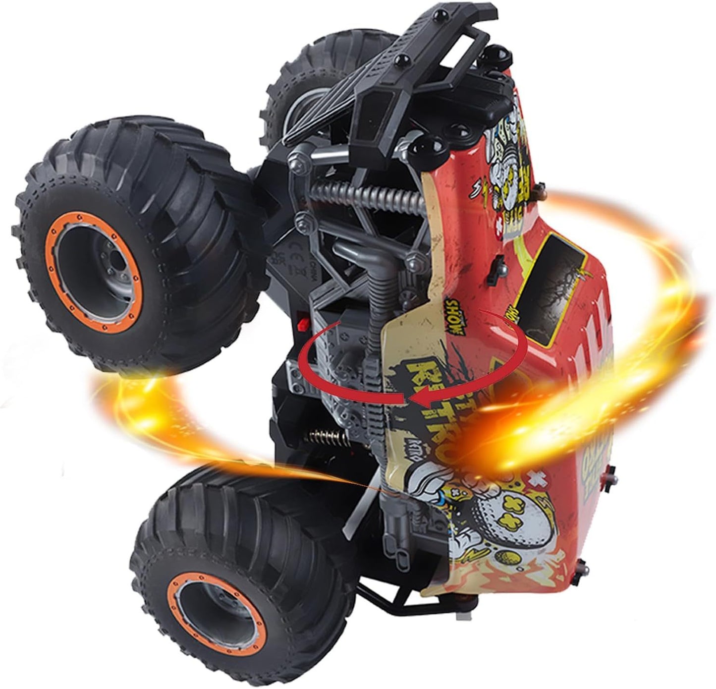 1 .14 All Terrain Off Road 2.4Ghz Remote Control Monster Trucks For Children With LED Lights  Orange