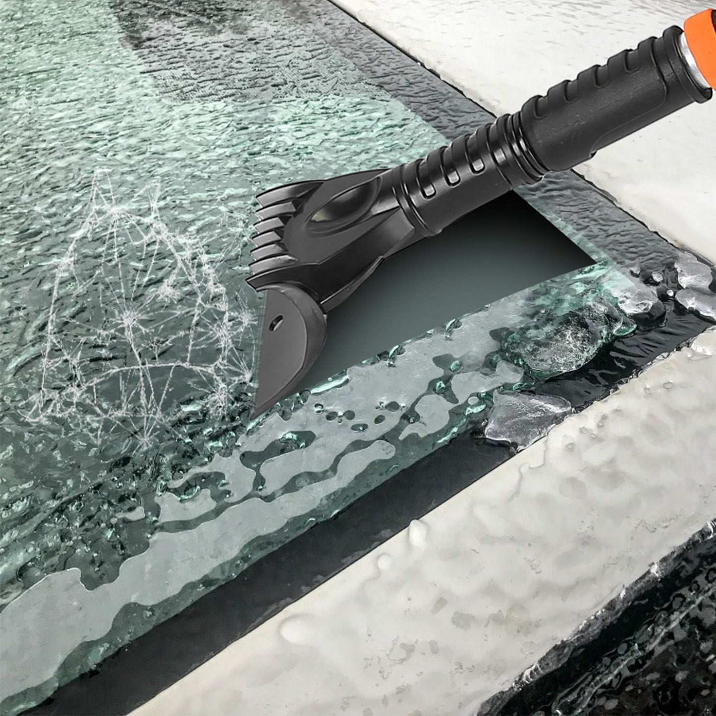 3 Color Options - 1Pc 3 In 1 Windshield Ice Scraper Extendable Car Snow Removal Tool Telescoping Car Broom Snow Shovel Automobile Frost Removal