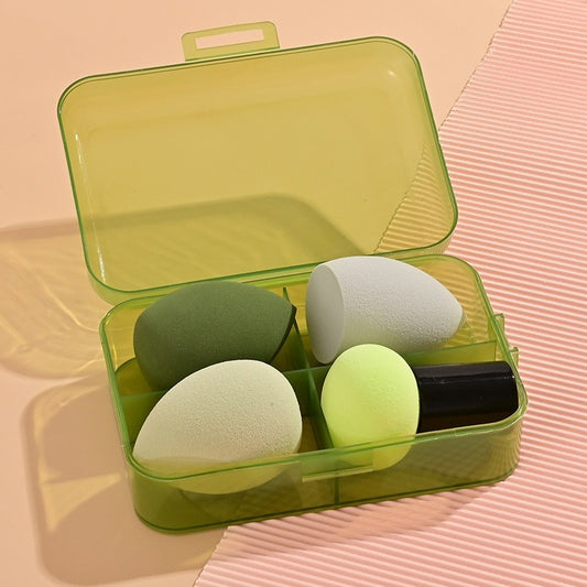 Beauty Egg Drop Gourd Diagonal Cut Powder Puff Super Soft And Snug, Makeup Egg Mushroom Head Set