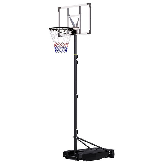 TotheCORE Basketball Stand 4.43-10.00ft Adjustable Portable Basketball Hoop & Goal PC Backplate, Large Base & Wheels