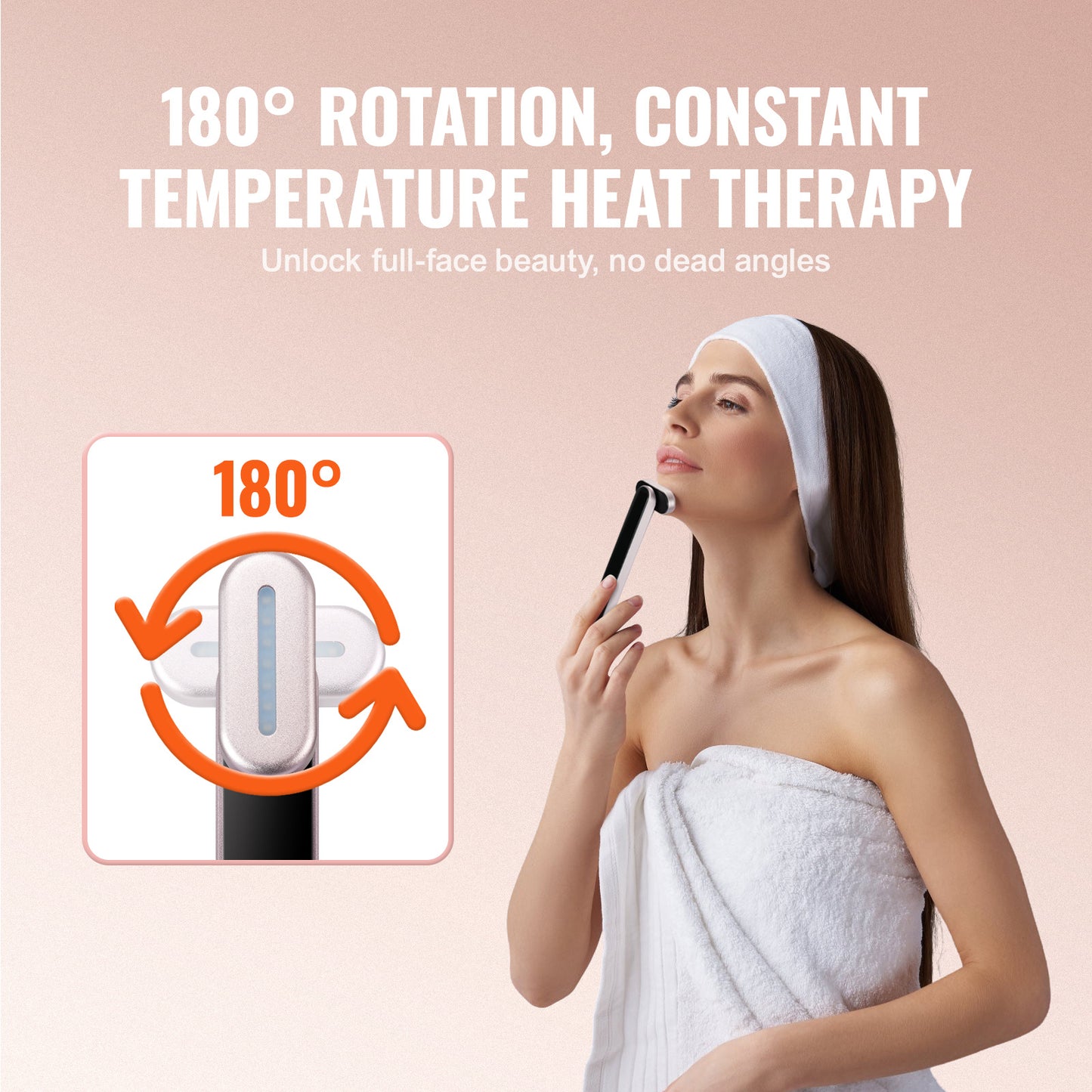 3 in 1 Red Light Therapy Wand For Face, 7Color LED Facial Wand Red Light Therapy Device With Heatig Therapy Microcurrent Vibrating Massage, Portable LED Beauty Wand For Face, Neck