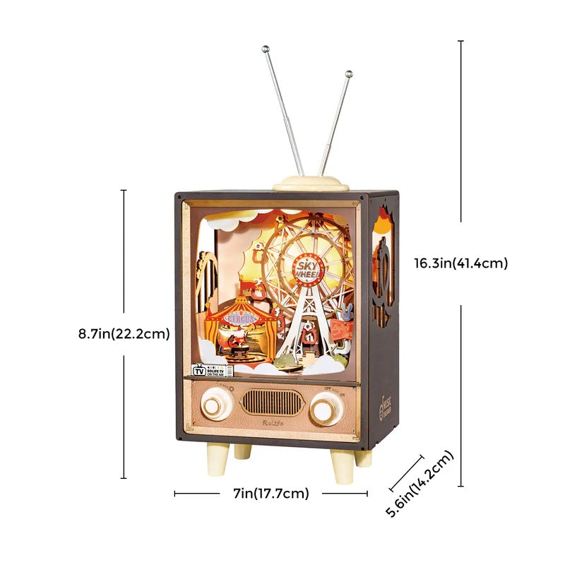 Rolife Sunset Carnival DIY Music Box 3D Wooden Puzzle